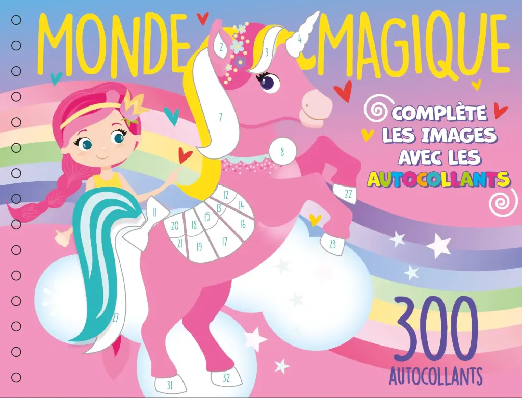 Monde magique spirale 300 autocollants