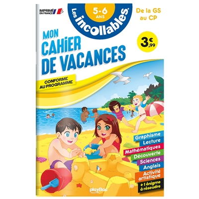 CAHIERS DE VACANCES INCOLLABLES GS au CP