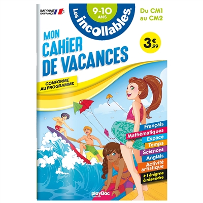 CAHIERS DE VACANCES INCOLLABLES CM1 au CM2