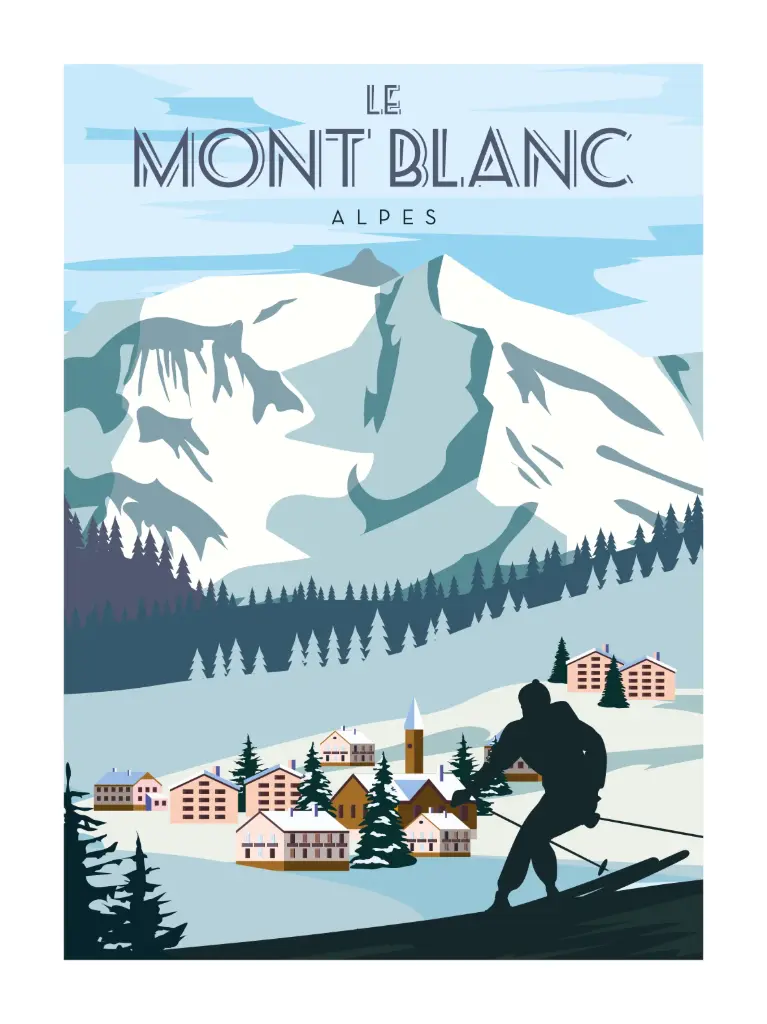 Affiche - Le Mont-Blanc Alpes