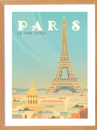 Affiche - Paris tour Eiffel