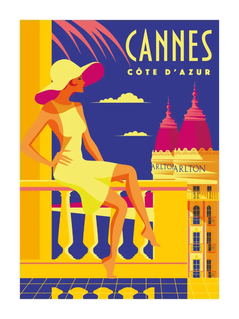 Affiche - Cannes côte d'azur