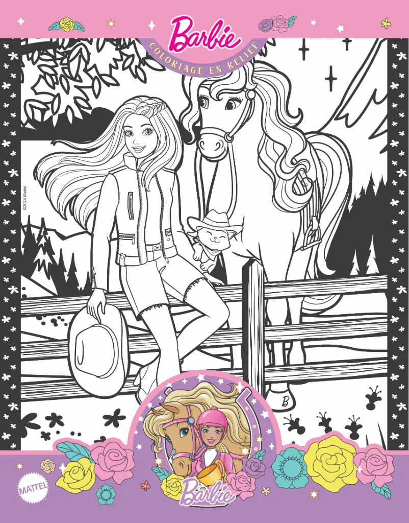 Feutrine Barbie - Club équestre (sans feutres)