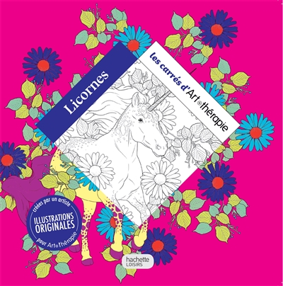 PETITS CARRES D ART-THERAPIE LICORNES 