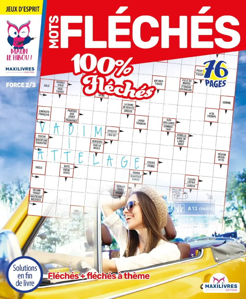 Hibou Malin - Mots fléchés 100% fléchés force 2/3 