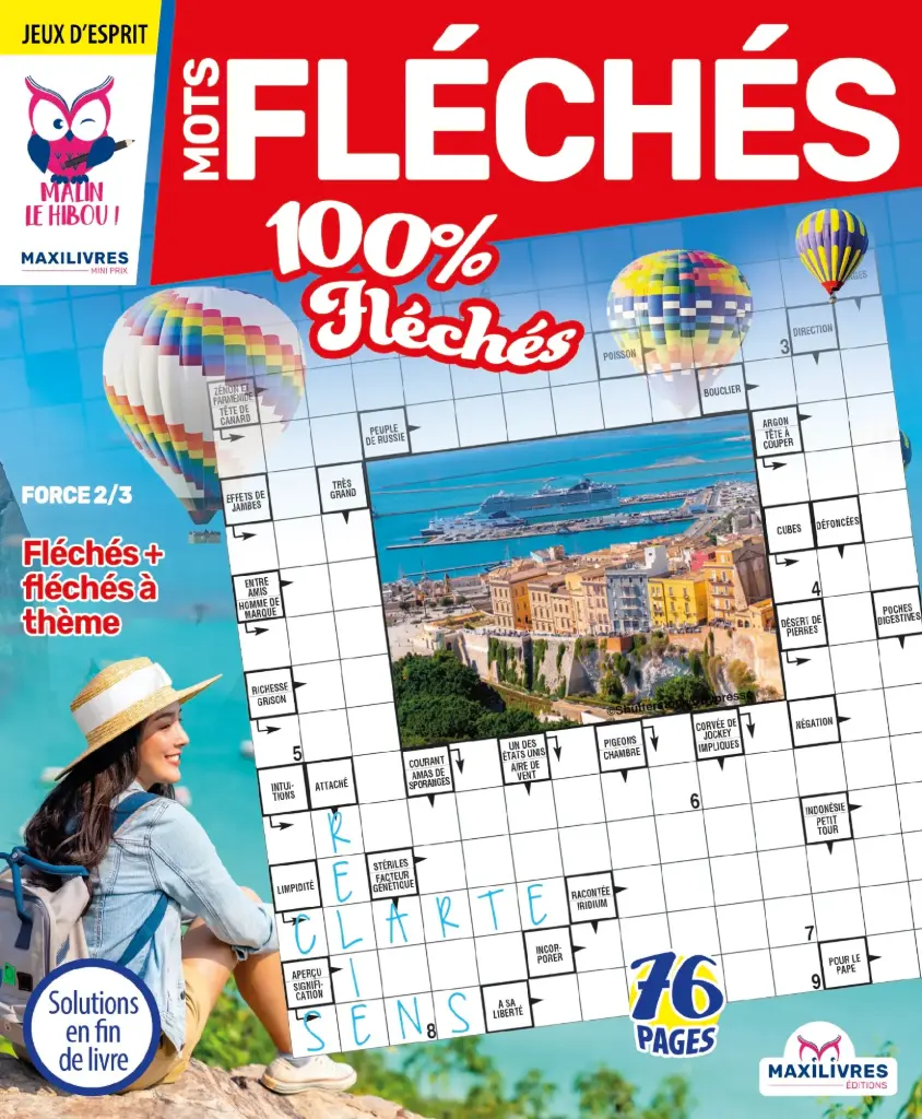 Hibou Malin - Mots fléchés 100% fléchés force 2/3 