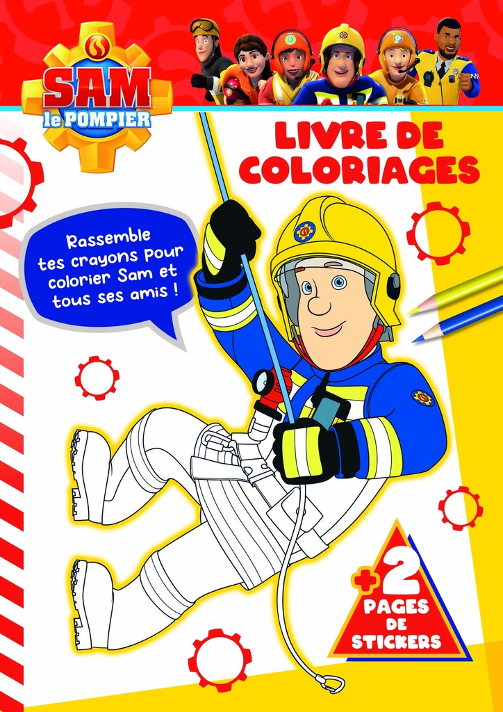 Sam le pompier - Livre de coloriages 32+2p