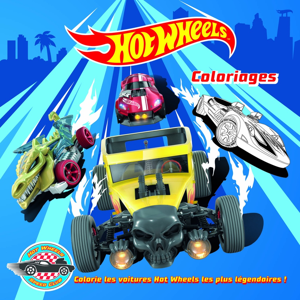 Hot wheels - Coloriages carré