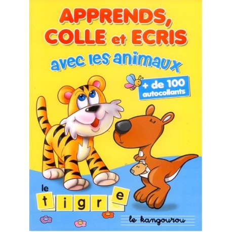 Apprends, colle et écris avec les animaux