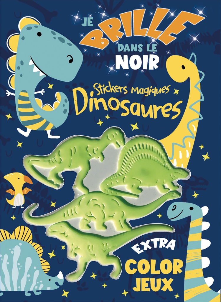 Je brille dans le noir - stickers magiques  Dinos
