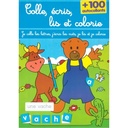 Colle, écris, lis et colorie - Ours bleu