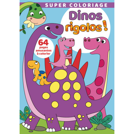 Super coloriage Dinos rigolos