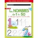 Livre effaçable - Les nombres de 1 à 50