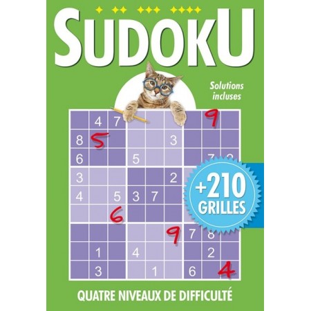 SUDOKU - Chat vert - 210 grilles