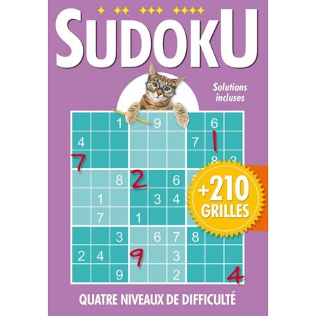 SUDOKU - Chat violet - 210 grilles