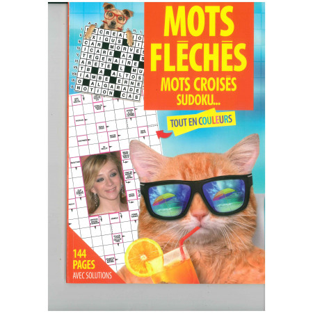 Mots fléchés, mots croisés, sudoku...(Chat à lunettes)