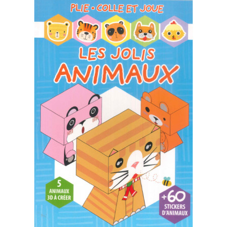 Les Jolis Animaux 3D à assembler - press-out animals + stk