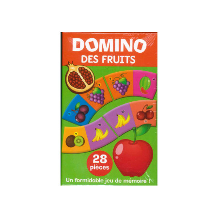 Boîte de jeu - Domino des fruits - 28 pièces