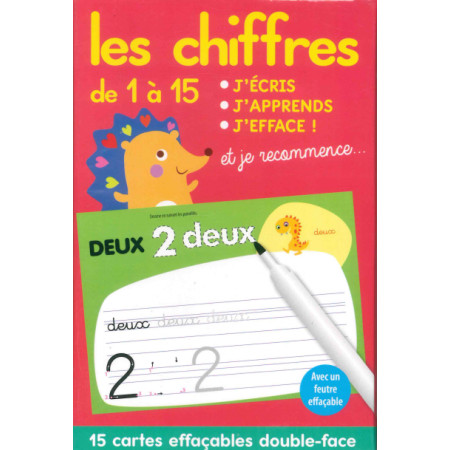 Les chiffres de 1 à 15 - J'écris, j'apprends, j'efface...