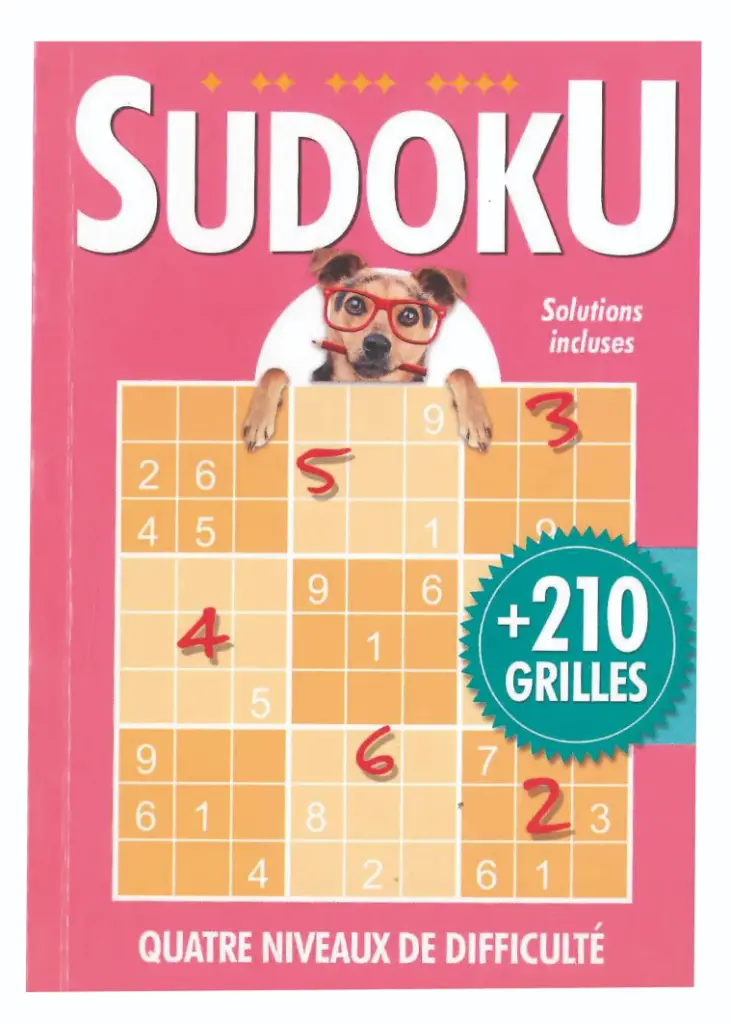 SUDOKU - Chien rose - 210 grilles