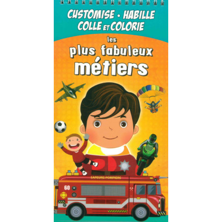 Customise, Habille, Colle et Colorie (Bloc spirale BOY°