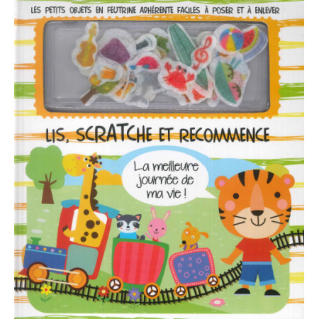LIS SCRATCHE ET RECOMMENCE - board + objets en feutrines