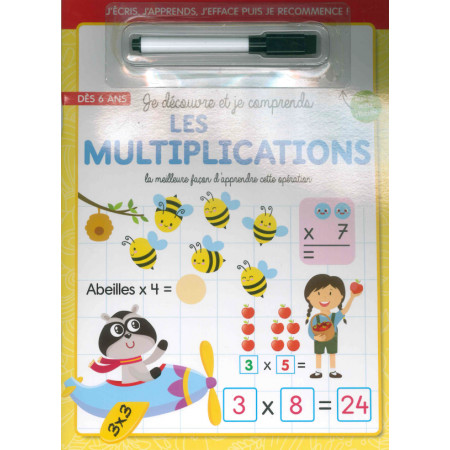 Livre effaçable - Les multiplications