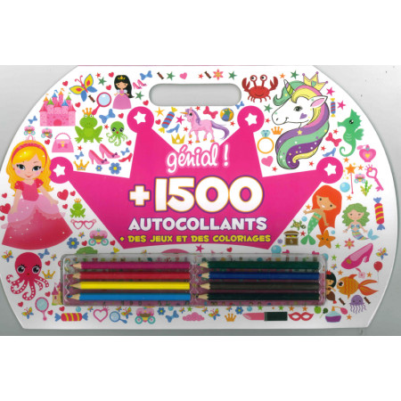 Bloc rose princesses - Génial + 1500 Stickers
