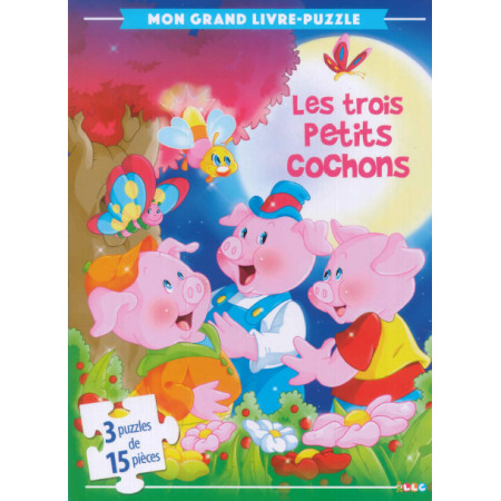 Mon grand livre-puzzle - Les 3 petits cochons