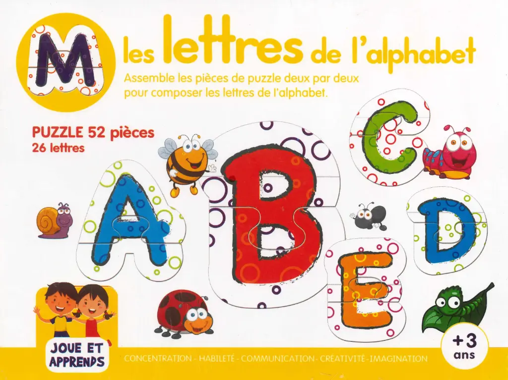 Boîte de jeu - Les lettres de l'alphabet + 3 ans