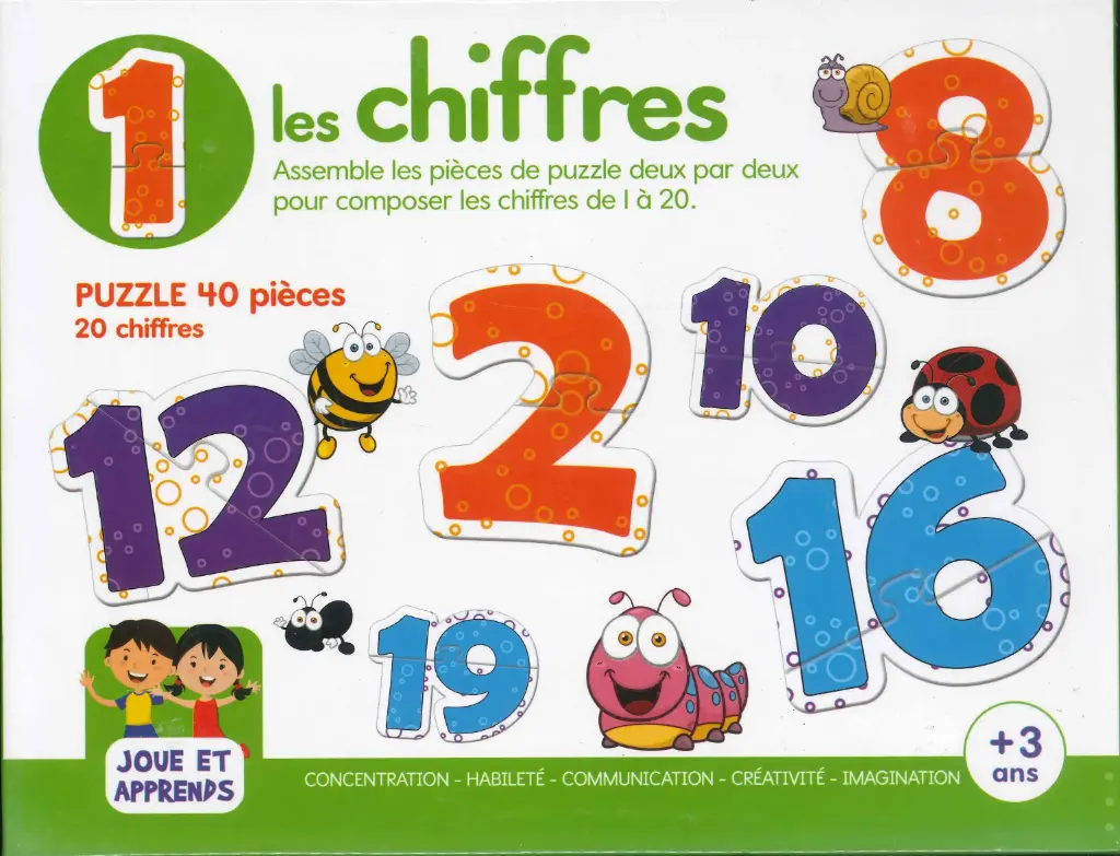 Boîte de jeu - Les chiffres +3 ans