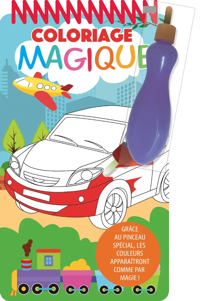 Coloriage avec pinceau magique - Véhicule