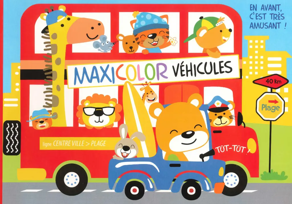 Maxi Color Véhicules - En avant, c'est très amusant