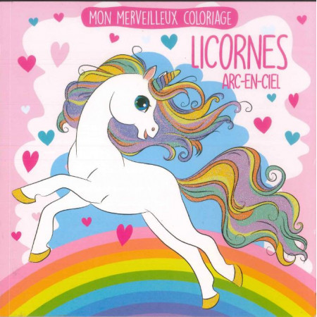 Licornes Arc-en-ciel - 32P coloriage carré