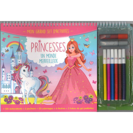 Grand Kit d’activité PRINCESSES - Bloc + Feutres + Gel