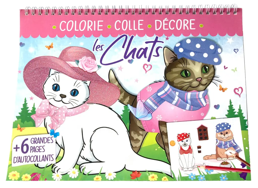 Colorie • Colle • Décore - Bloc Les Chats