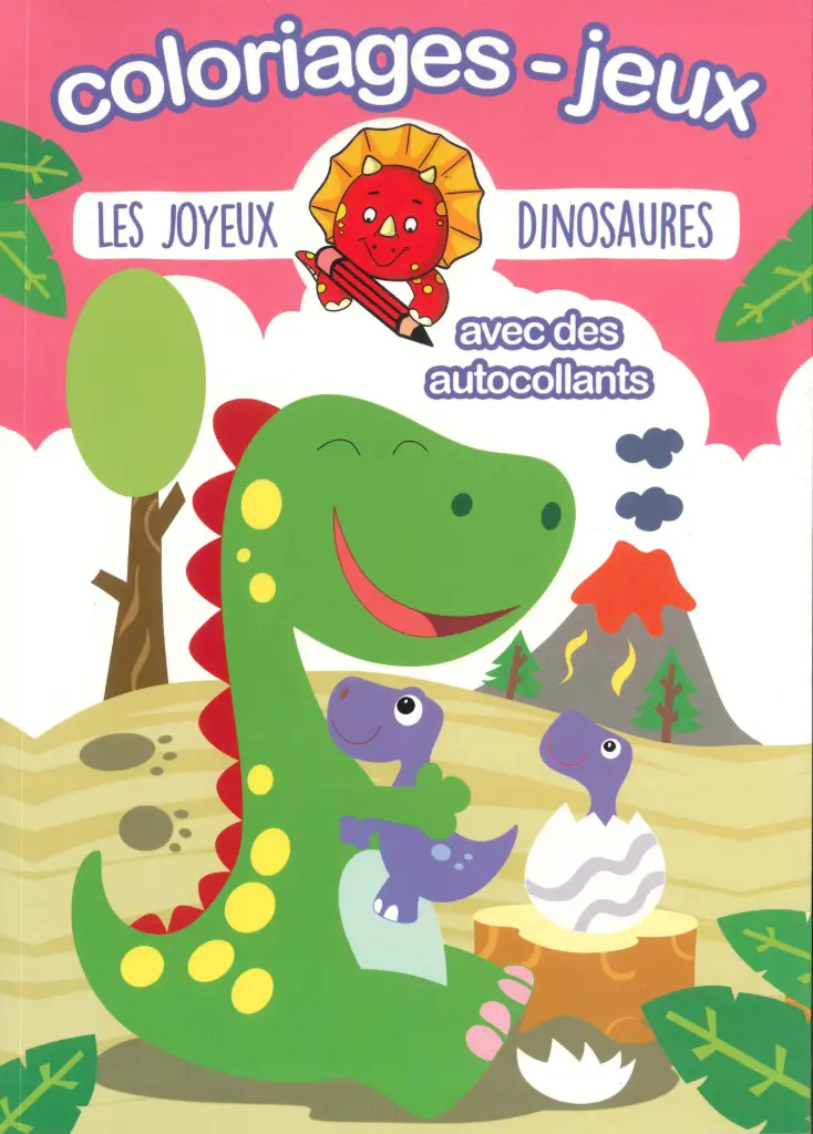 Les joyeux Dinosaures - Coloriages, jeux