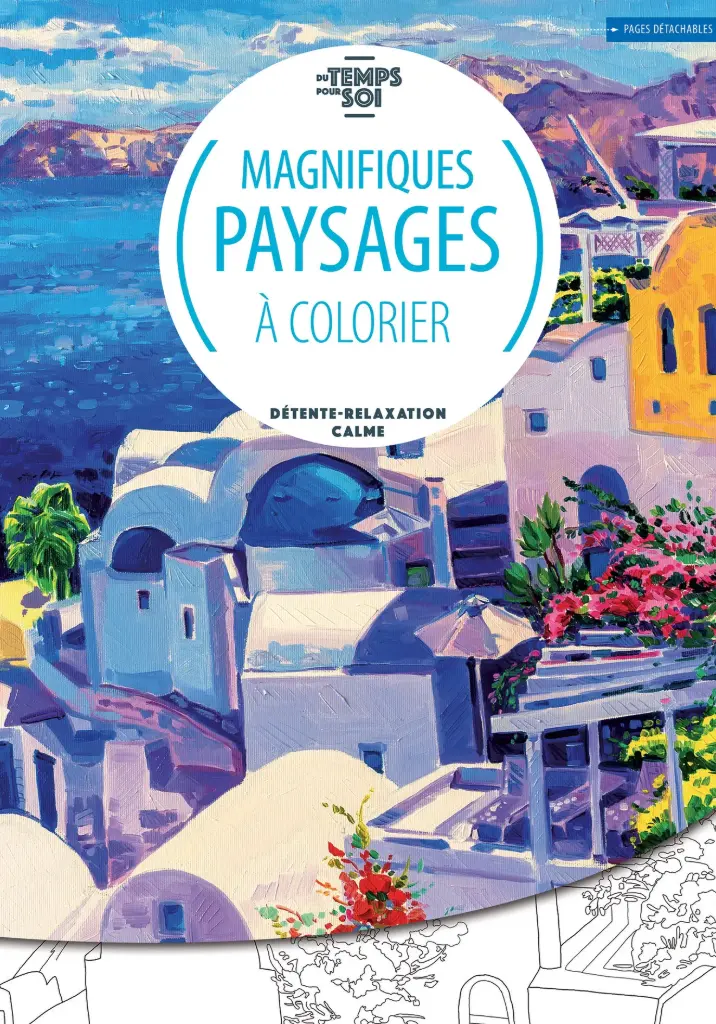 Magnifiques Paysages à colorier (Bleu - Grèce)