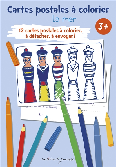 La mer - Cartes postales à colorier