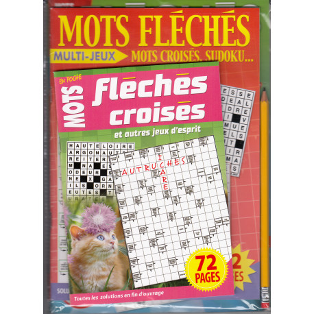 Pochette - 3 mots fléchés + 1 crayon - 3