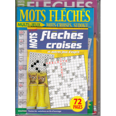 Pochette - 3 mots fléchés + 1 crayon
