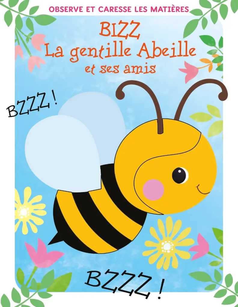 BIZZ la gentille abeille - Cartonné touch’n’feel FAUTES étiquettes correctives