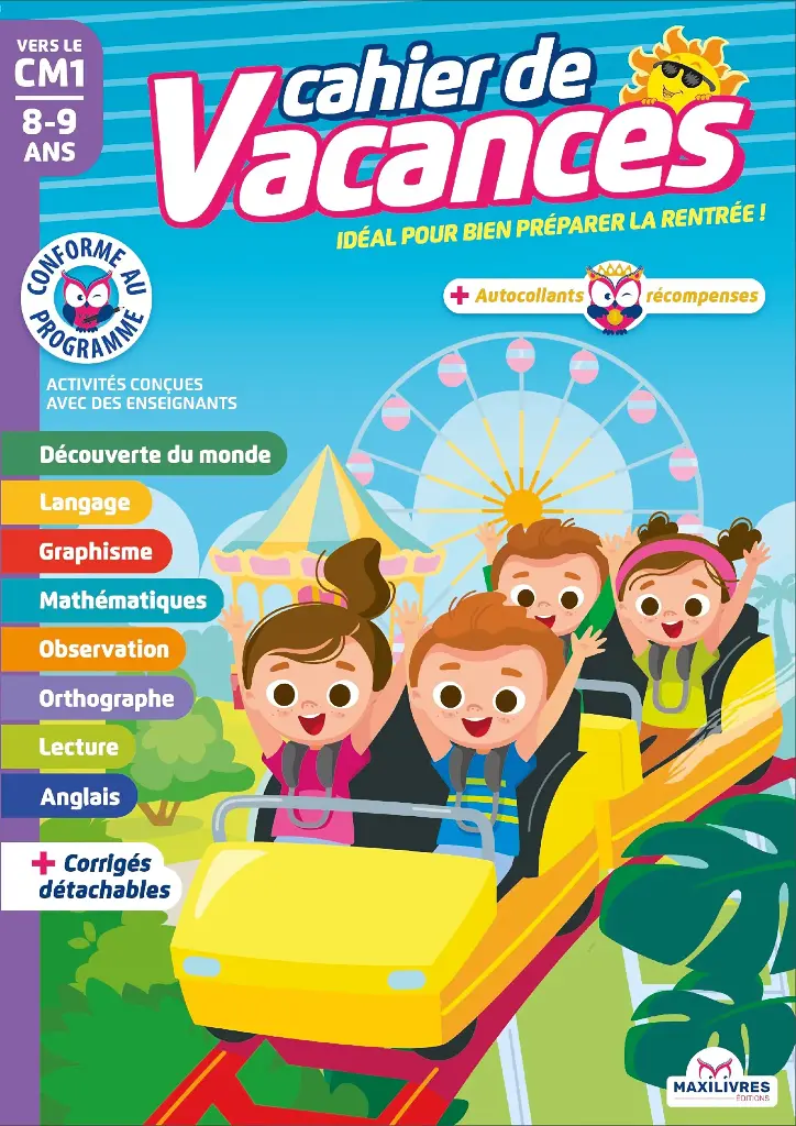 Cahier de vacances - Vers CM1 8-9 ans - 7