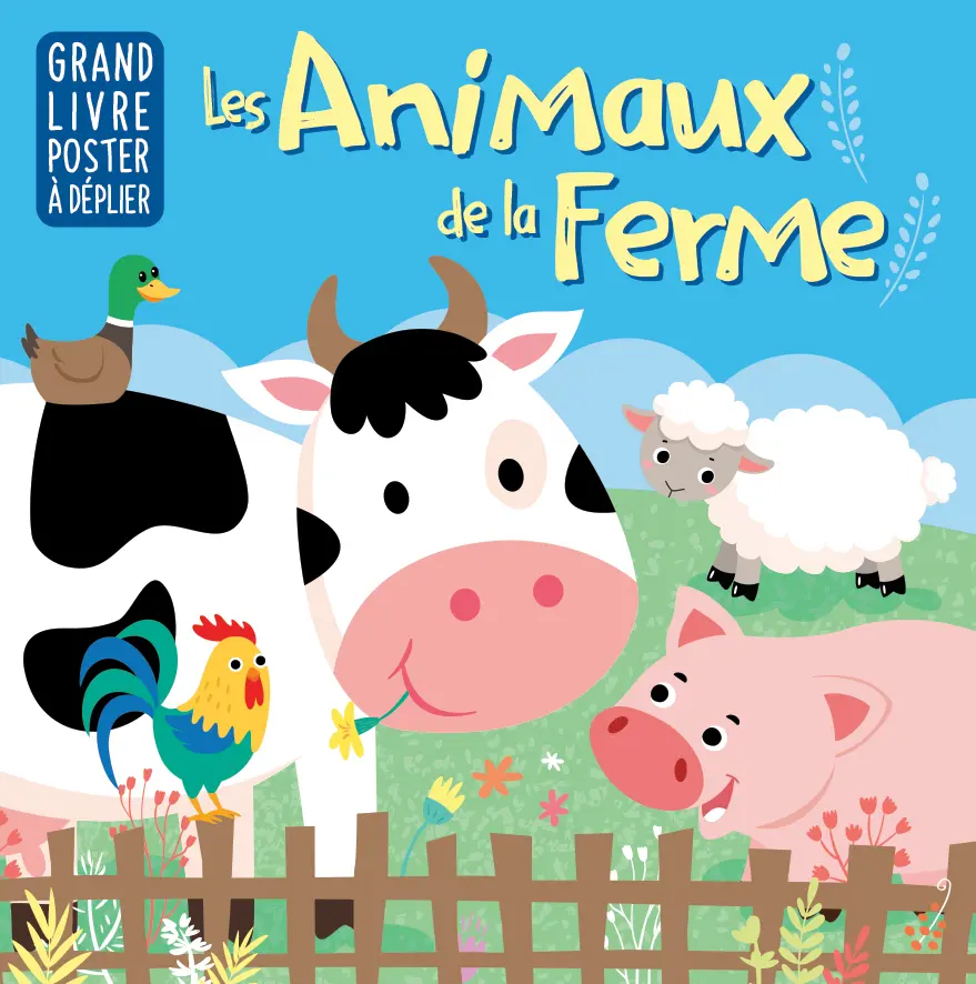 Livre poster à déplier - Les animaux de la ferme