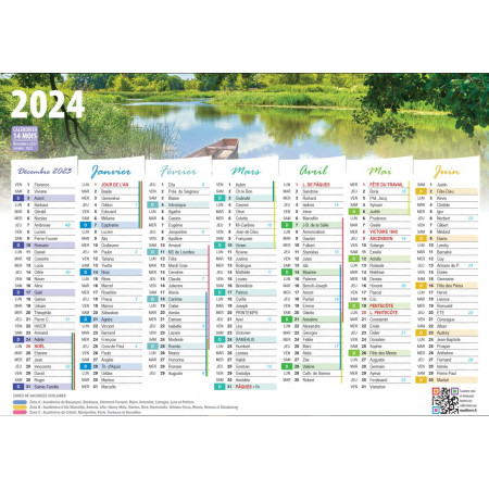 CALENDRIER BANQUE A4 2024 - modele 1 campagne