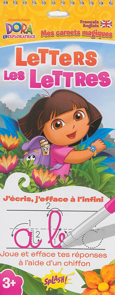 Les lettres - Dora l'exploratrice, avec un feutre