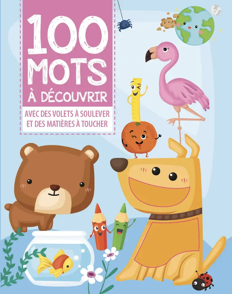 100 mots à découvrir Touch'n' feel + flap fautes - etiquettes correctives mars 2024