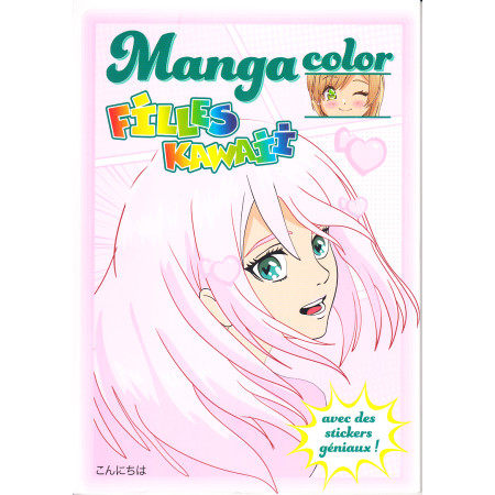 Manga color - Filles Kawaii + stickers