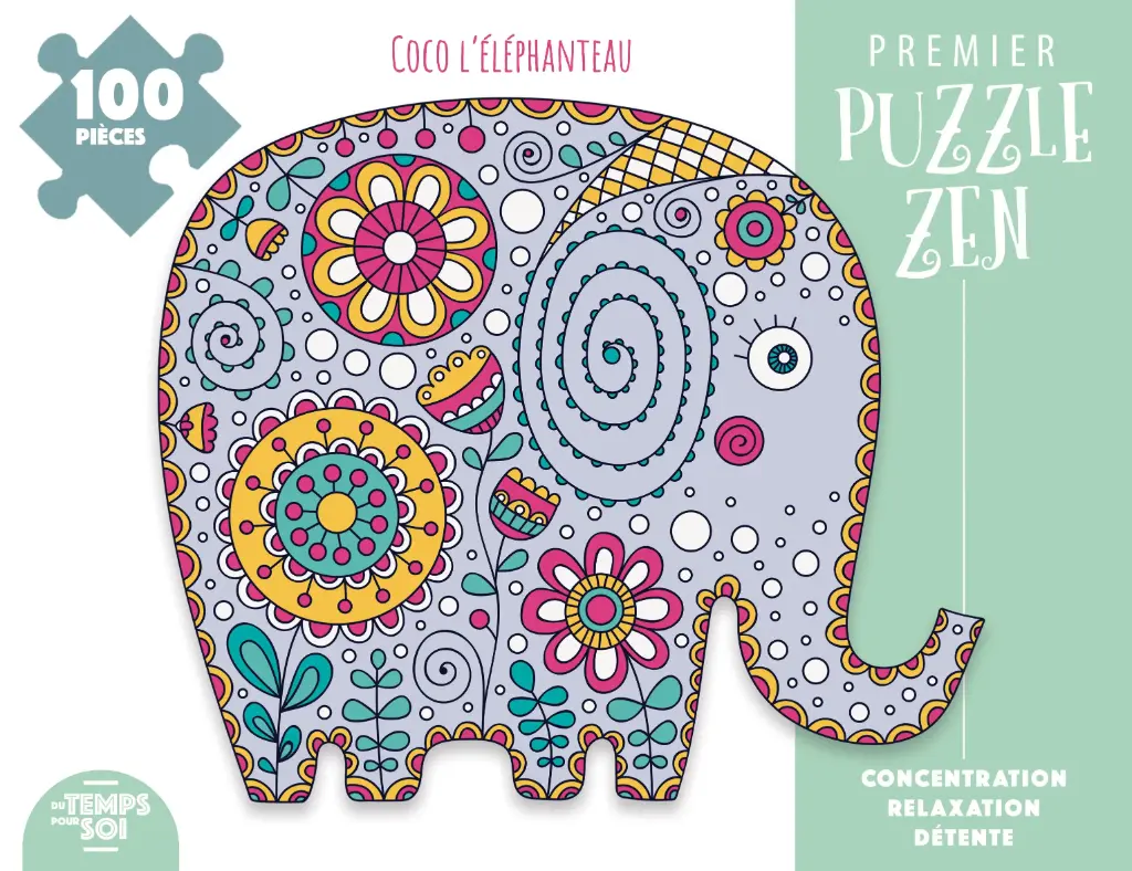 Premier puzzle Zen - COCO L'ELEPHANTEAU (100 pièces)