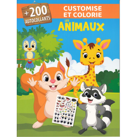 Customise et colorie les animaux ( + de 200 stickers)